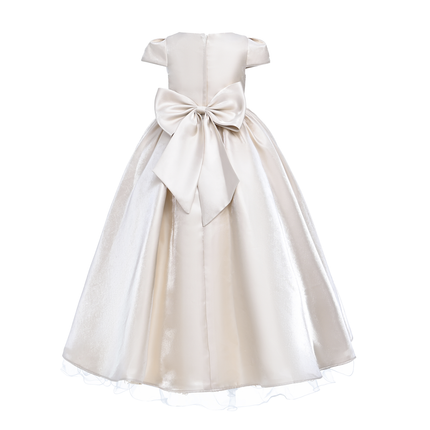 Champagne Bow Long Brea Dress