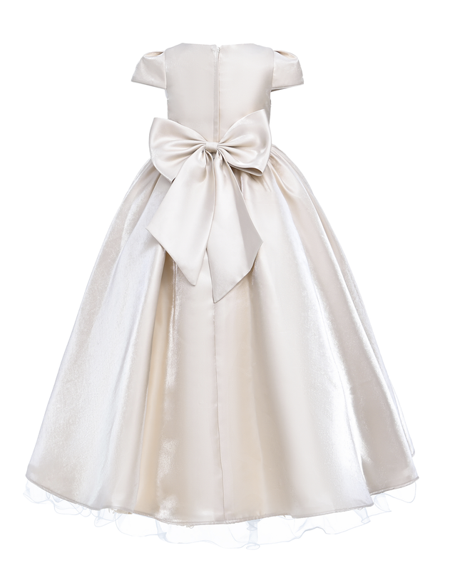 Champagne Bow Long Brea Dress