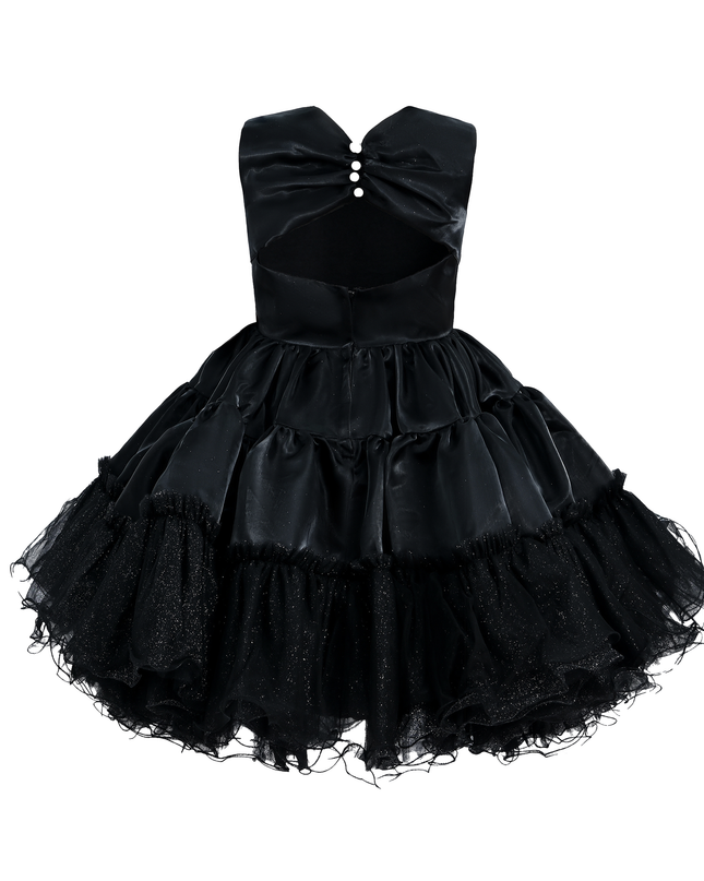 Black Sleeveless Bow Madrona Dress