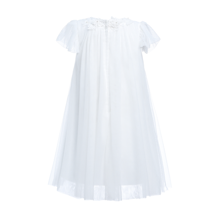 White Flower Accent Constance Dress