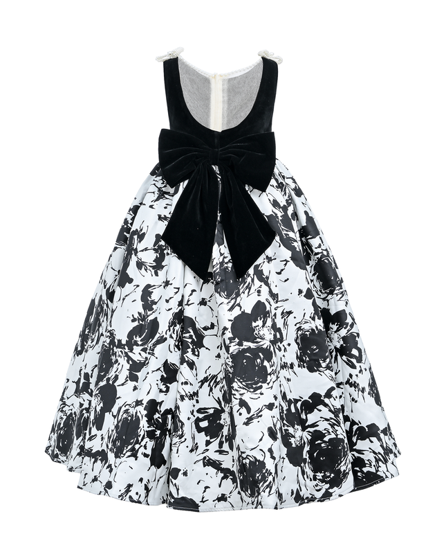 Black and White Abstract Dalmeny Dress