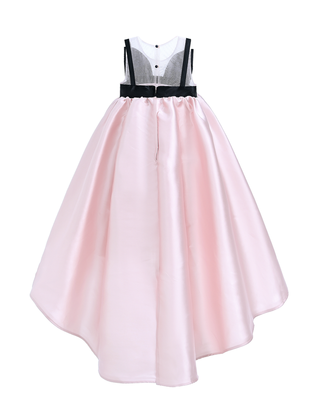 Pink Dress Black Bow Ophelia Dress