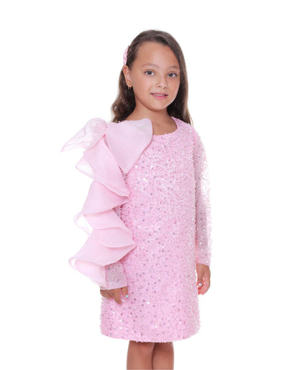 kidsatelier-tulleen-TR-420202-pink-reem-trapeze-bow-dress