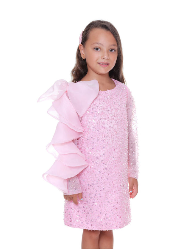 kidsatelier-tulleen-TR-420202-pink-reem-trapeze-bow-dress