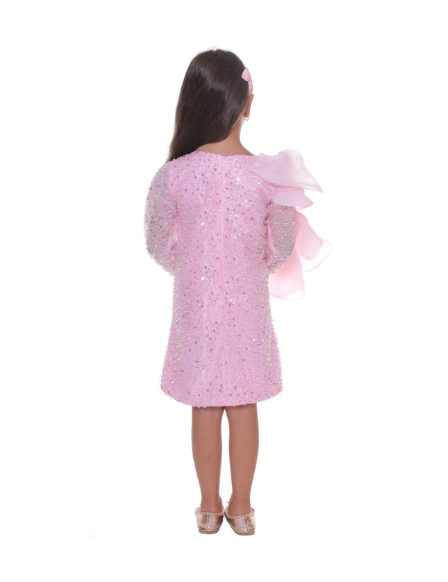 kidsatelier-tulleen-TR-420202-pink-reem-trapeze-bow-dress