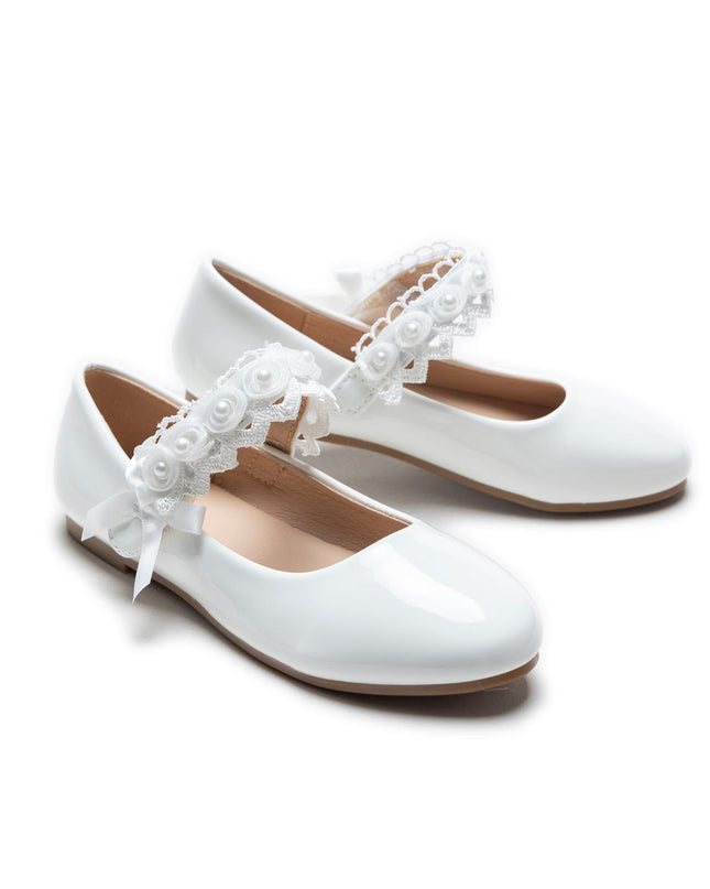 kidsatelier-Tulleen-White-Patent-Rose-Pearl-Doily-Flats-Tulleen-TSM42001-White-1
