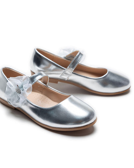 kidsatelier-Tulleen-Silver Cross Banded Ribbon Flats-TSM42002-Silver-1