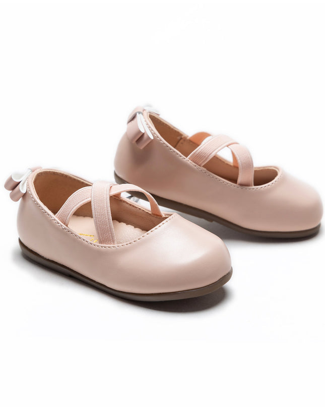 kidsatelier-Tulleen-Powder Pink-Charmed-Cross-Banded-Ribbon-Flats-TSM42018-Pink-1