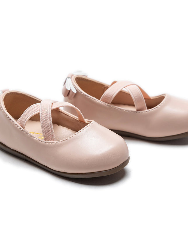 kidsatelier-Tulleen-Powder Pink-Charmed-Cross-Banded-Ribbon-Flats-TSM42018-Pink-2