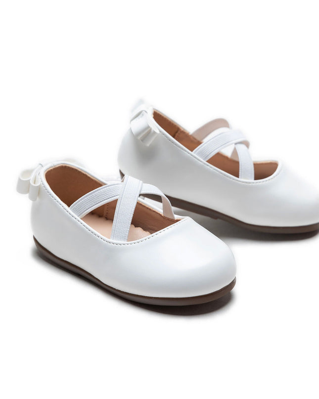 kidsatelier-Tulleen-White Cross Banded Ribbon Flats-TSM42018-White-1