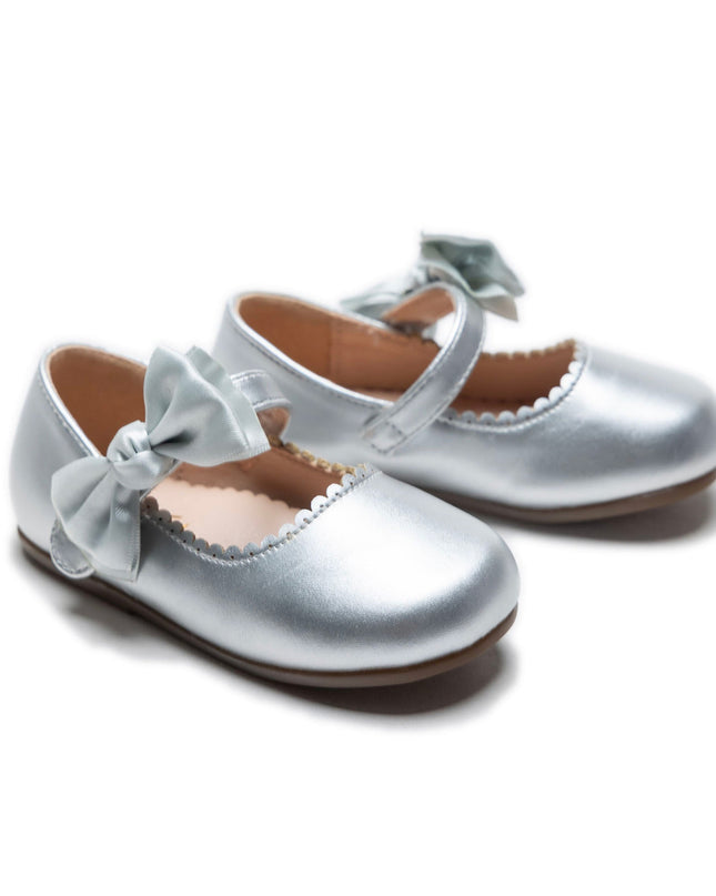 kidsatelier-Tulleen-Silver-Satin-Elodie-Bow-Flats-TSM42019-Silver-3
