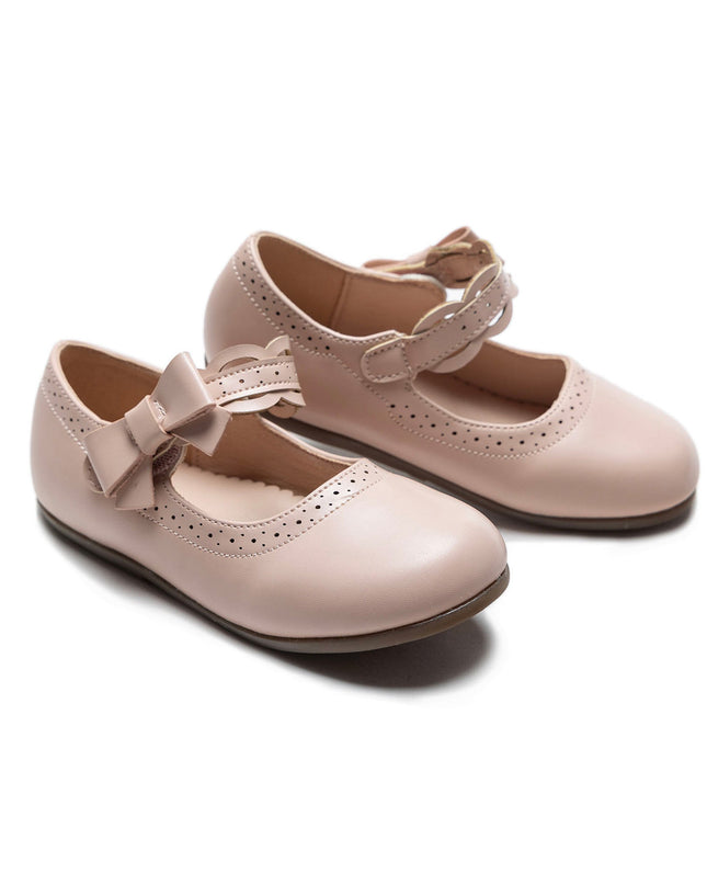 kidsatelier-Tulleen-Pink Ribbon Banded Flats-TSM42020-Pink-1 