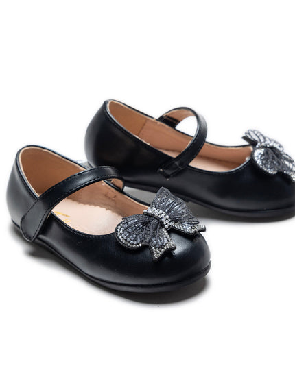 Black Charlotte Ribbon Flats