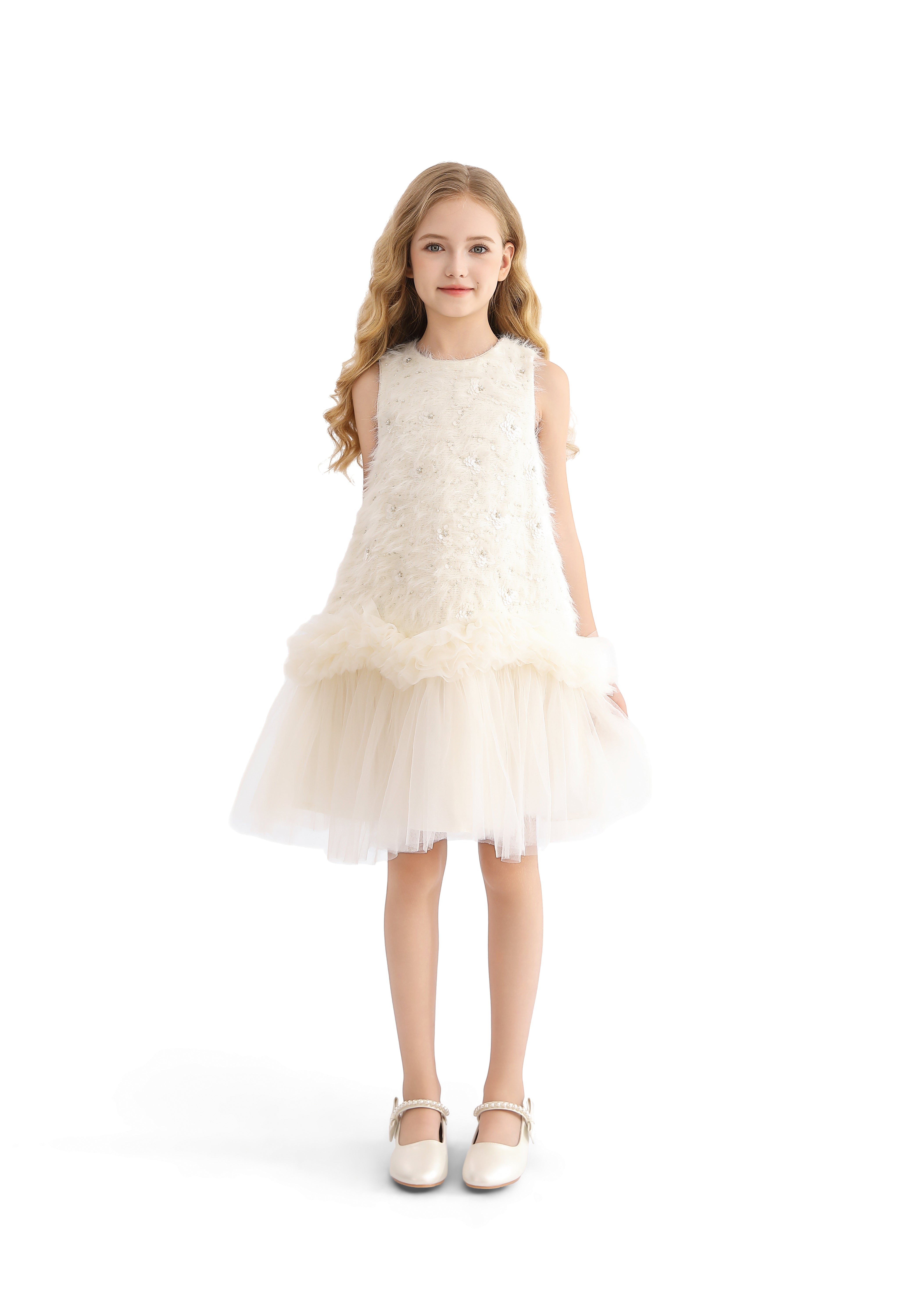 Cream Sparkle Tulle Dress 4Y/5Y / Cream Cream Sparkle Tulle Dress 4Y/5Y / Cream