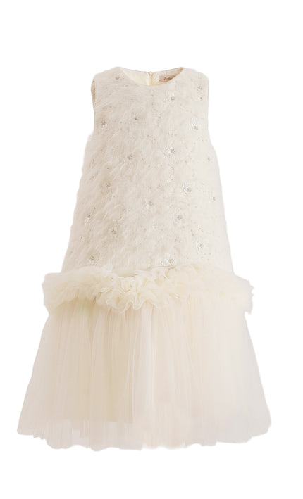 kids atelier tulleen Cream Sparkle Tulle Dress