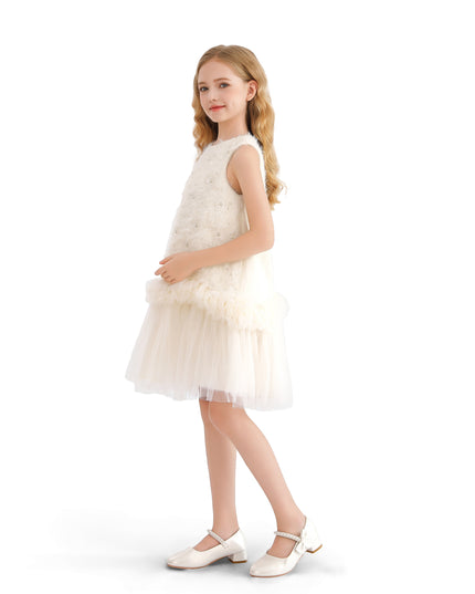 kids atelier tulleen Cream Sparkle Tulle Dress