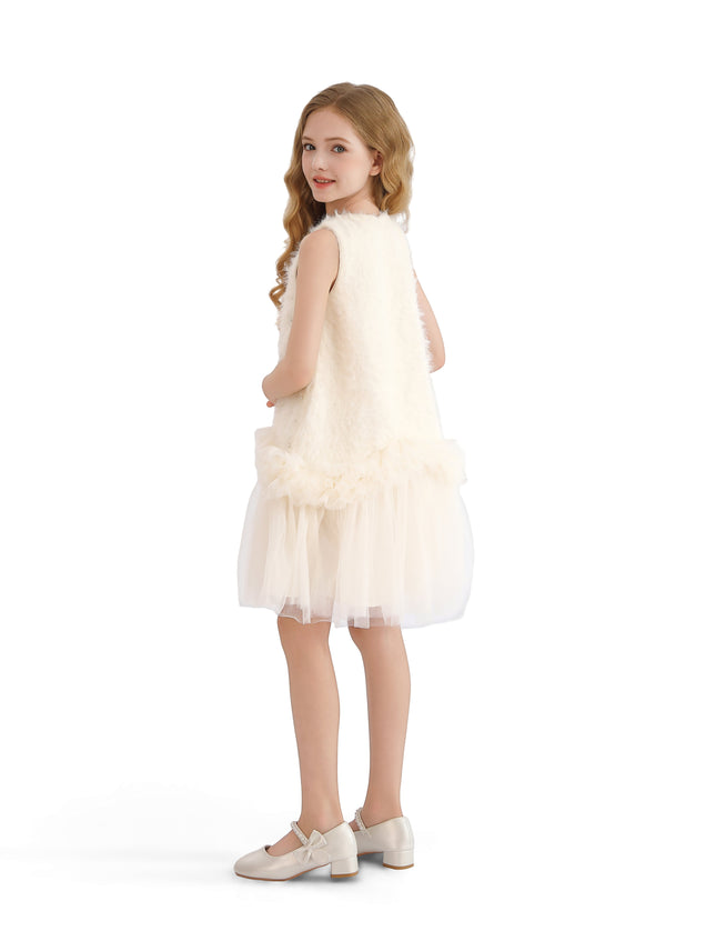 kids atelier tulleen Cream Sparkle Tulle Dress