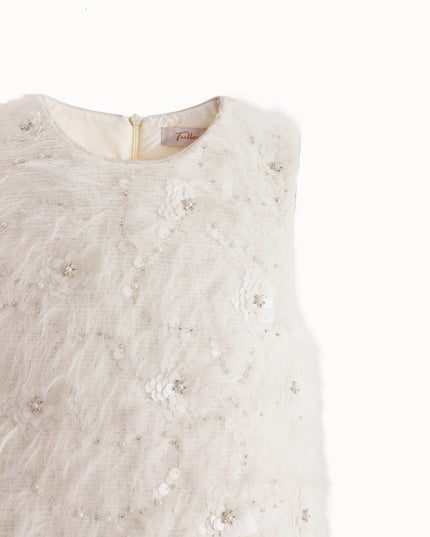 kids atelier tulleen Cream Sparkle Tulle Dress