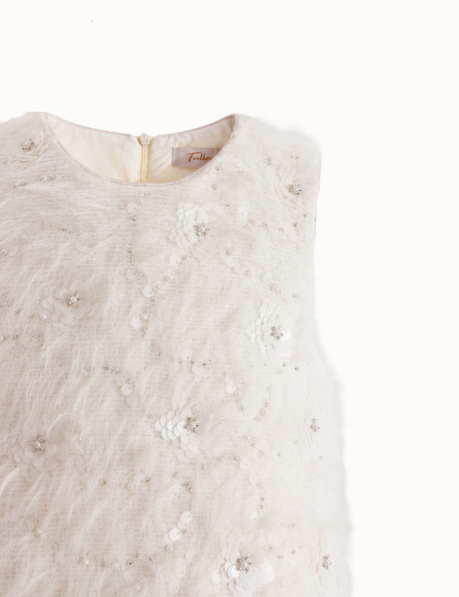 kids atelier tulleen Cream Sparkle Tulle Dress