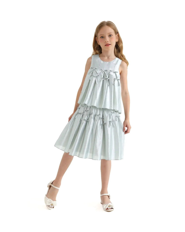 kidsatelier-tulleen-tud52012-metallic-ruffle-bow-sleeveless-top-skirt-set