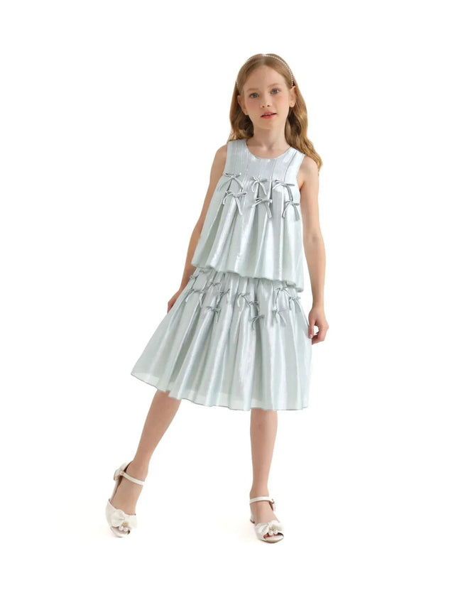 kidsatelier-tulleen-tud52012-metallic-ruffle-bow-sleeveless-top-skirt-set
