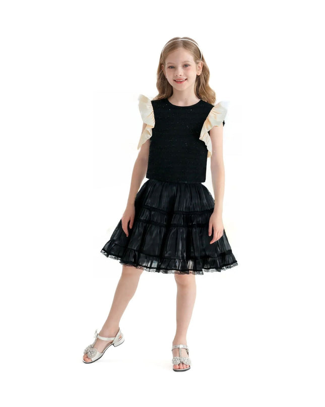 kidsatelier-tulleen-TUD52023-black-glitter-ruffle-skirt-set