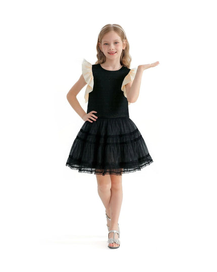 kidsatelier-tulleen-TUD52023-black-glitter-ruffle-skirt-set