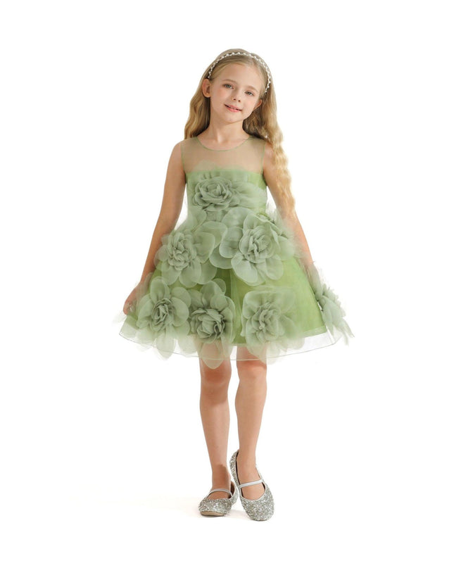kidsatelier-tulleen-TUL1005-GREEN-floral-blooming-flowers-dress