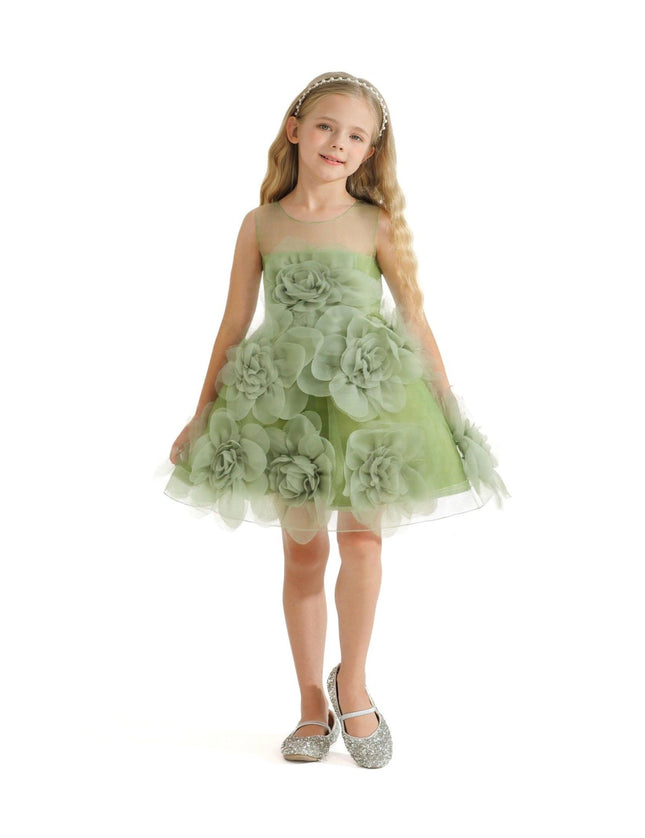 kidsatelier-tulleen-TUL1005-GREEN-floral-blooming-flowers-dress