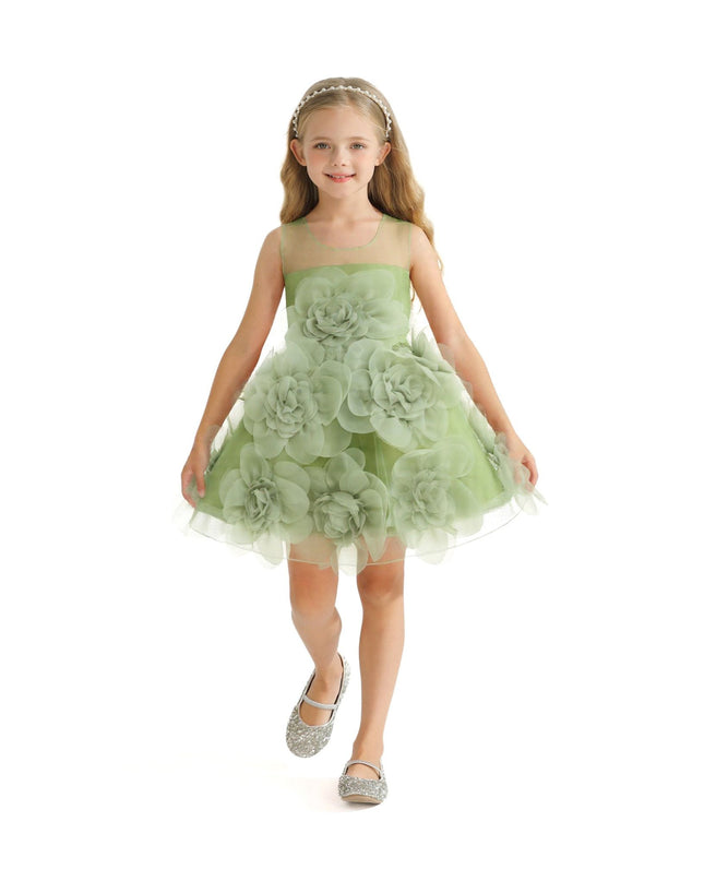 kidsatelier-tulleen-TUL1005-GREEN-floral-blooming-flowers-dress