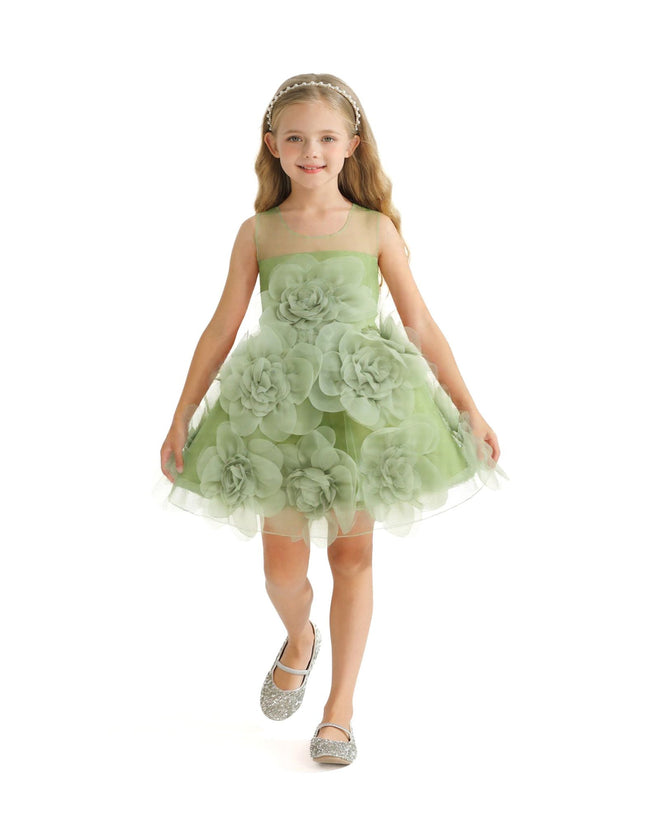 kidsatelier-tulleen-TUL1005-GREEN-floral-blooming-flowers-dress