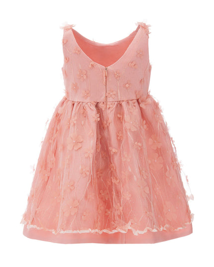 kidsatelier-tulleen-T-2208-Pink-peach-ravine-floral-dress