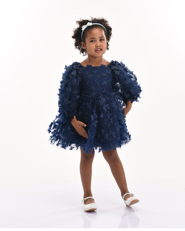 kidsatelier-tulleen-T-2210-Navy-bell-mariposa-dress