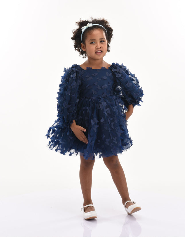 kidsatelier-tulleen-T-2210-Navy-bell-mariposa-dress