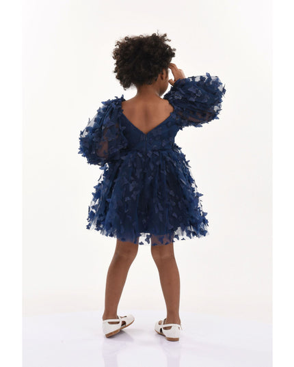 kidsatelier-tulleen-T-2210-Navy-bell-mariposa-dress