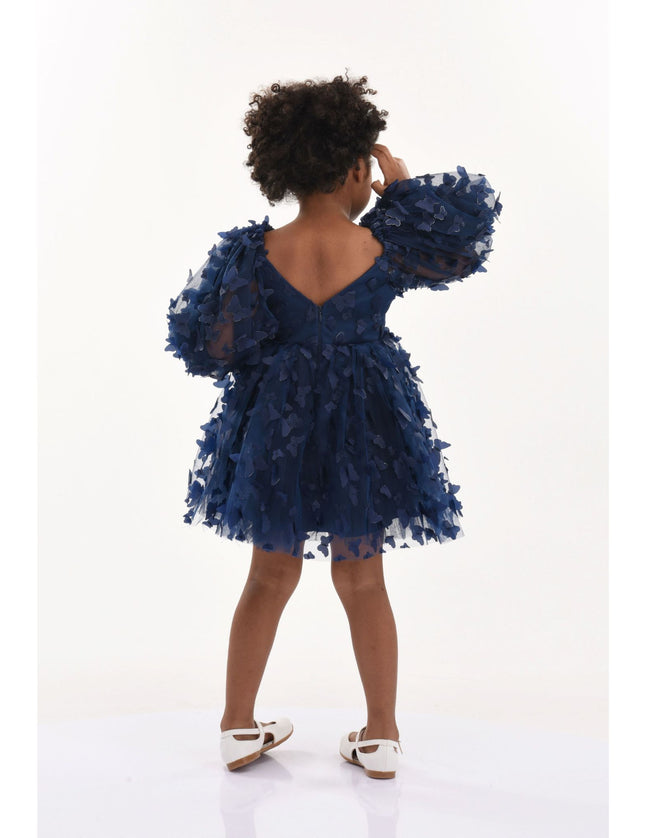 kidsatelier-tulleen-T-2210-Navy-bell-mariposa-dress