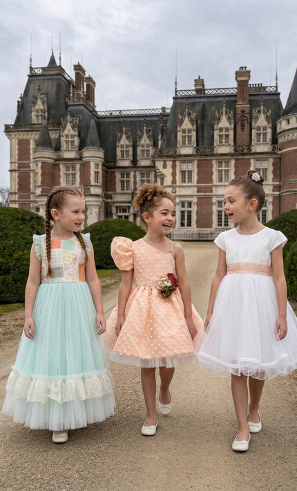kids-atelier-tulleen-Peach Polka Dot Dress
