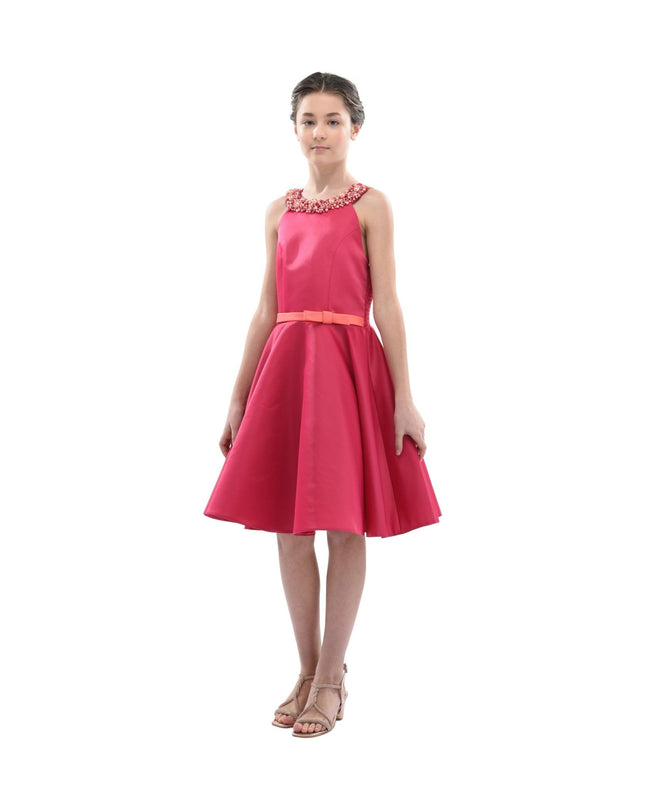 Kidsatelier-tulleen-2969-Fuchsia-cardona-pearl-halter-dress