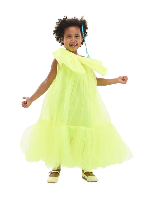 kidsatelier-tulleen-T-3002-Neon Green-maggi-neon-bow-tulle-dress