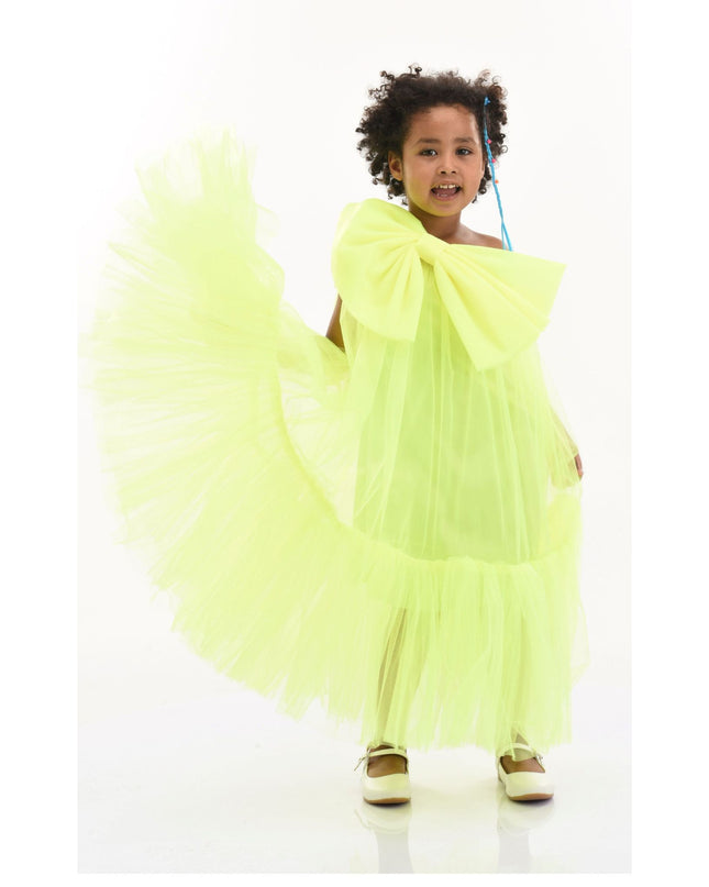 kidsatelier-tulleen-T-3002-Neon Green-maggi-neon-bow-tulle-dress