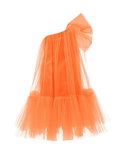 kidsatelier-tulleen-T-3002-Neon Orange-maggi-neon-bow-tulle-dress