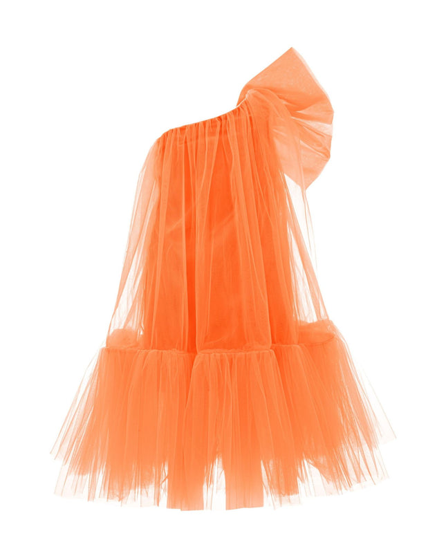 kidsatelier-tulleen-T-3002-Neon Orange-maggi-neon-bow-tulle-dress
