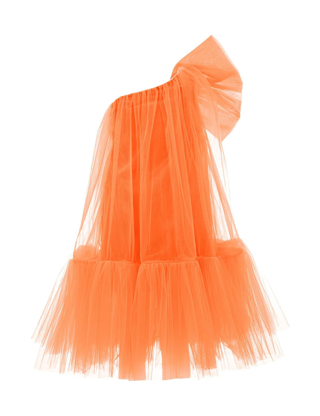 kidsatelier-tulleen-T-3002-Neon Orange-maggi-neon-bow-tulle-dress