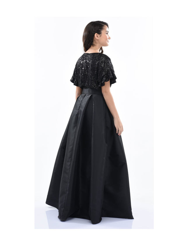 kidsatelier-tulleen-3006-Black-arcola-glimmer-tulle-gown