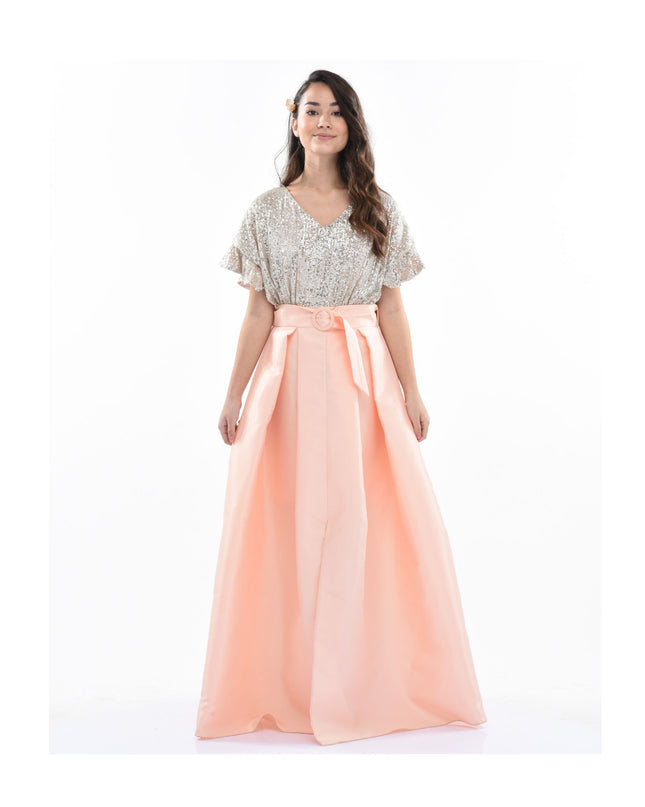 kidsatelier-tulleen-3006-Powder-peach-arcola-glimmer-tulle-gown