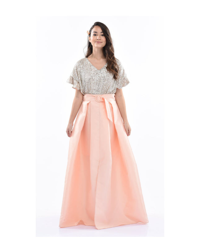 kidsatelier-tulleen-3006-Powder-peach-arcola-glimmer-tulle-gown