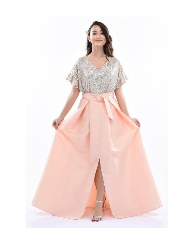 kidsatelier-tulleen-3006-Powder-peach-arcola-glimmer-tulle-gown