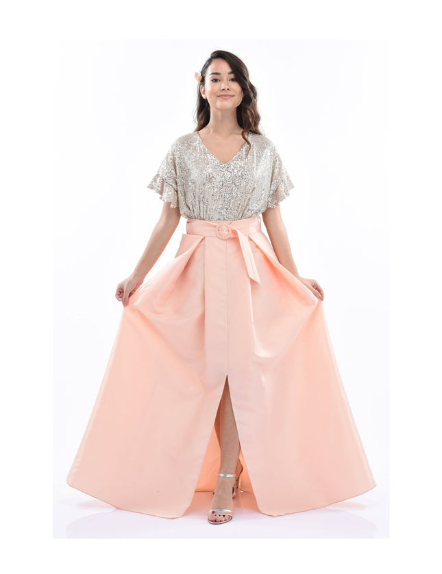 kidsatelier-tulleen-3006-Powder-peach-arcola-glimmer-tulle-gown