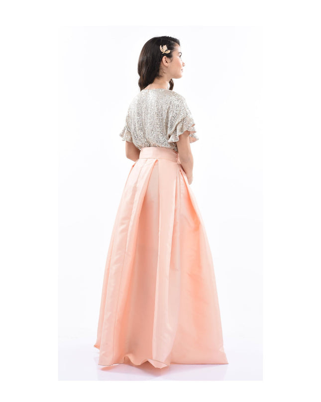 kidsatelier-tulleen-3006-Powder-peach-arcola-glimmer-tulle-gown