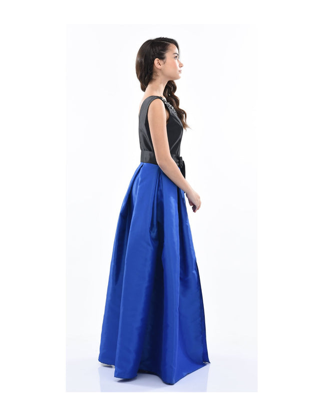 Kidsatelier-tulleen-3079-Black/Blue-blue-lucena-sleeveless-gem-gown